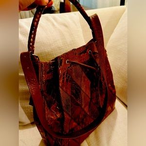 Snake leather purse. Made in Burkina Faso. Custom design